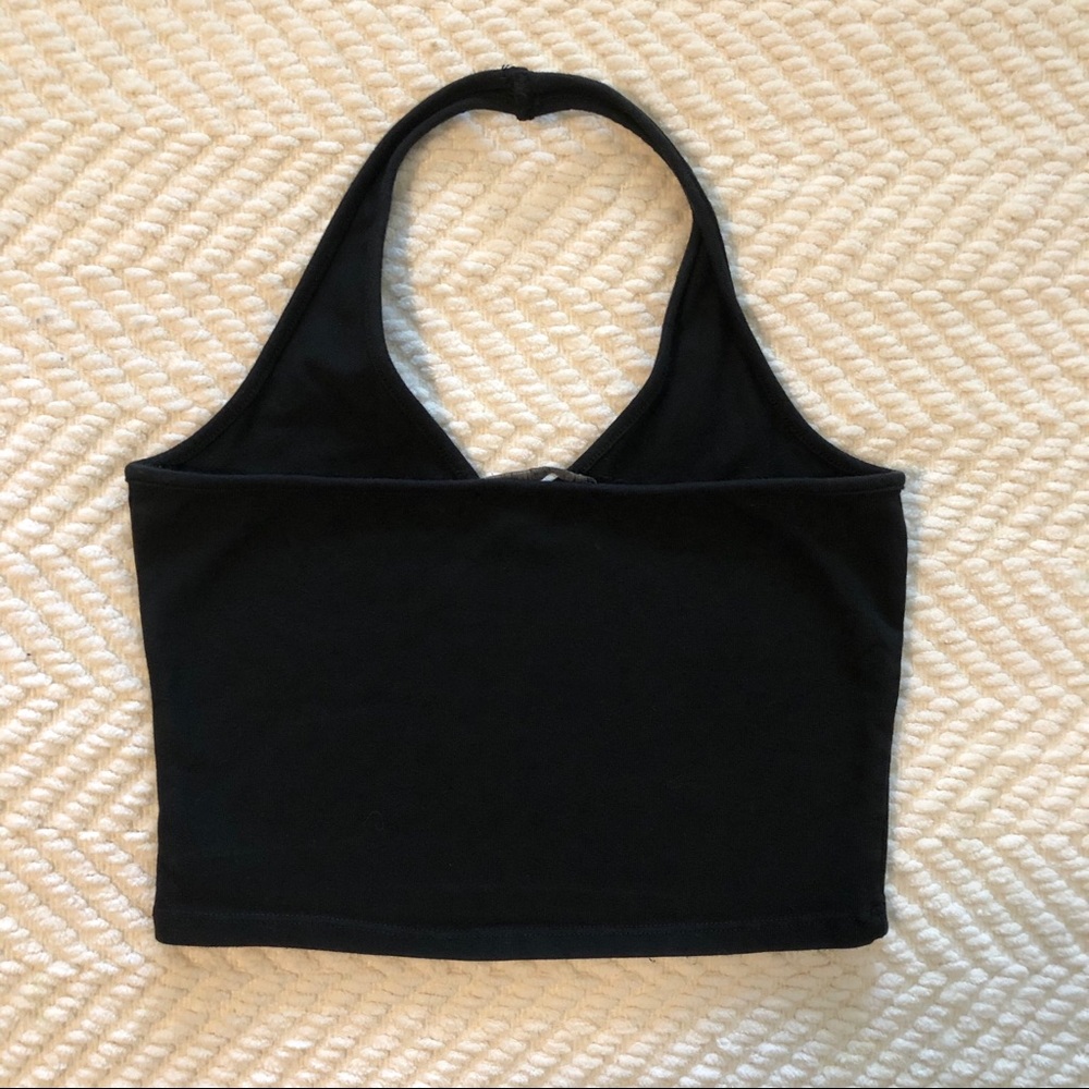 [SOLD] Brandy Melville Black Alexis Halter top - Picture 2 of 6